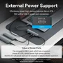 Vention Hub USB 3.0 TGXHB Gris con 1x USB Tipo-C, 3x USB 3.0 y 1x USB Tipo-C PD